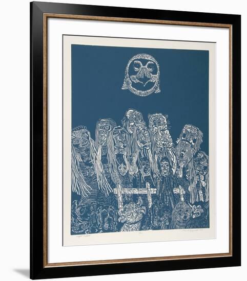 Night Festival (Blue)-Manuel Izqueirdo-Framed Limited Edition