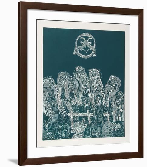 Night Festival (Green)-Manuel Izqueirdo-Framed Collectable Print