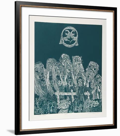 Night Festival (Green)-Manuel Izqueirdo-Framed Collectable Print