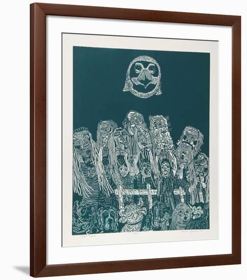 Night Festival (Green)-Manuel Izqueirdo-Framed Collectable Print