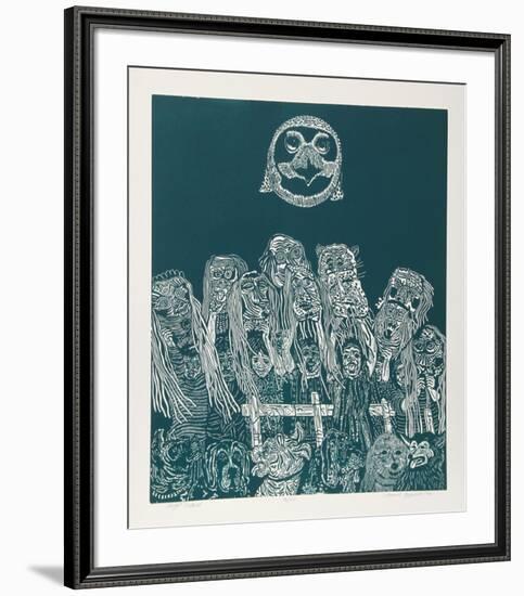 Night Festival (Green)-Manuel Izqueirdo-Framed Collectable Print