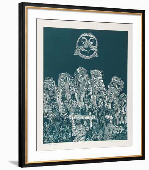 Night Festival (Green)-Manuel Izqueirdo-Framed Collectable Print