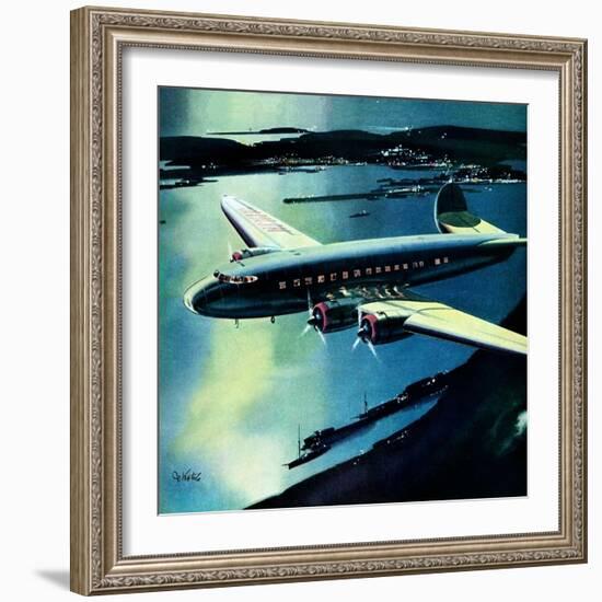 "Night Flight,"February 4, 1939-Josef Kotula-Framed Giclee Print