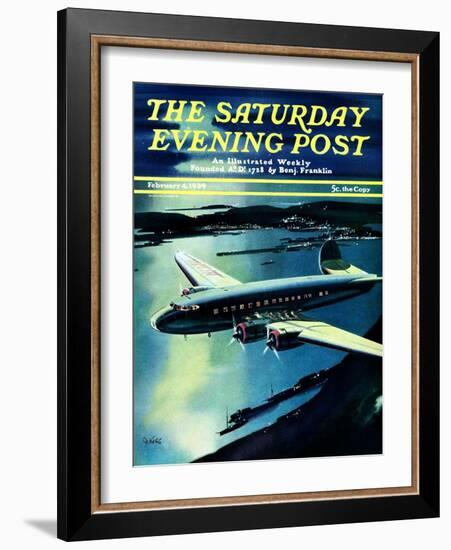 "Night Flight," Saturday Evening Post Cover, February 4, 1939-Josef Kotula-Framed Giclee Print