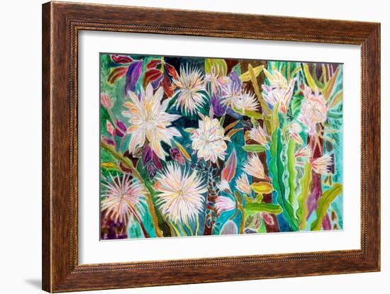 Night Flowering Moonflower, Peru, 2022 (Dyes on Silk)-Hilary Simon-Framed Giclee Print