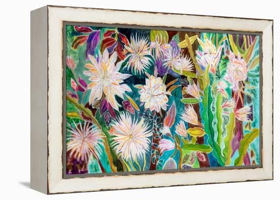 Night Flowering Moonflower, Peru, 2022 (Dyes on Silk)-Hilary Simon-Framed Premier Image Canvas