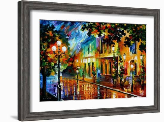 Night Flowers-Leonid Afremov-Framed Art Print