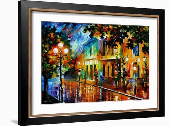 Night Flowers-Leonid Afremov-Framed Art Print