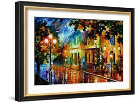 Night Flowers-Leonid Afremov-Framed Art Print