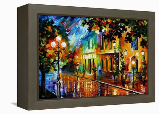 Night Flowers-Leonid Afremov-Framed Stretched Canvas