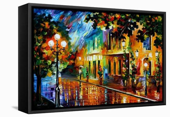 Night Flowers-Leonid Afremov-Framed Stretched Canvas