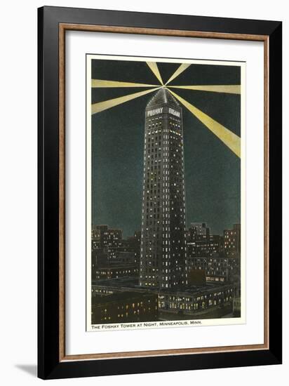 Night, Foshay Tower, Minneapolis, Minnesota-null-Framed Art Print