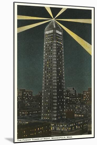 Night, Foshay Tower, Minneapolis, Minnesota-null-Mounted Art Print