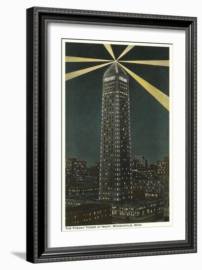 Night, Foshay Tower, Minneapolis, Minnesota-null-Framed Premium Giclee Print