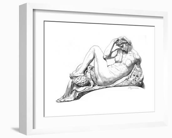 Night' from the Tomb of Julian De' Medici, San Lorenzo Basilica, Florence, Italy, 1882-Michelangelo Buonarroti-Framed Giclee Print