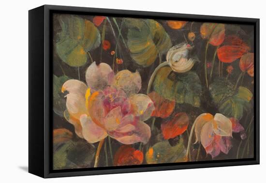 Night Garden v2-Albena Hristova-Framed Stretched Canvas