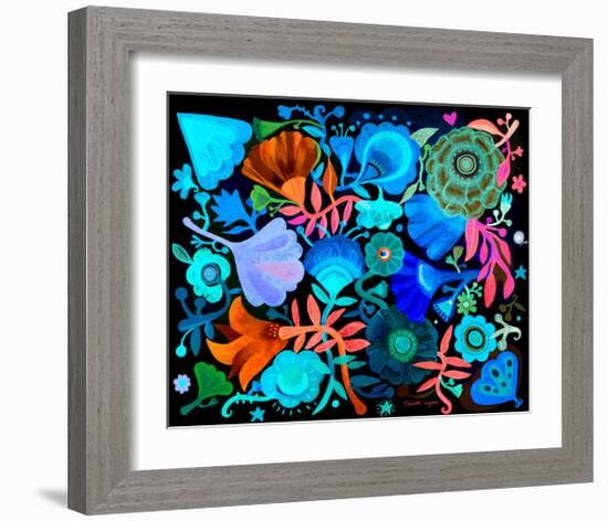 Night Garden-Mercedes Lagunas-Framed Art Print