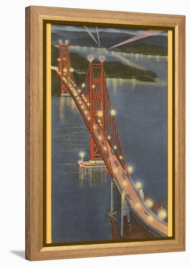 Night, Golden Gate Bridge, San Francisco, California-null-Framed Stretched Canvas