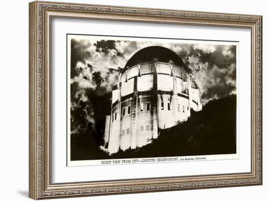 Night, Griffith Park Planetarium, Los Angeles, California-null-Framed Art Print