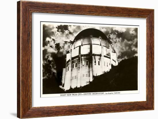 Night, Griffith Park Planetarium, Los Angeles, California-null-Framed Art Print