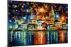 Night Harbour-Leonid Afremov-Mounted Art Print