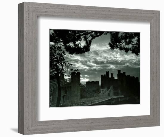 Night Hides the Scars of Seven Centuries; Conway Castle, March 1942-null-Framed Photographic Print