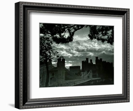 Night Hides the Scars of Seven Centuries; Conway Castle, March 1942-null-Framed Photographic Print