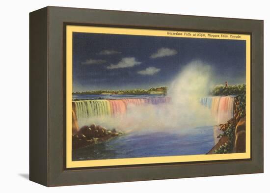 Night, Horseshoe Falls, Niagara Falls-null-Framed Stretched Canvas