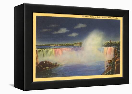 Night, Horseshoe Falls, Niagara Falls-null-Framed Stretched Canvas