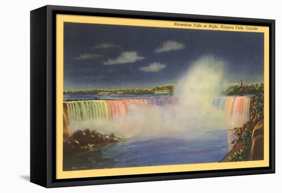 Night, Horseshoe Falls, Niagara Falls-null-Framed Stretched Canvas