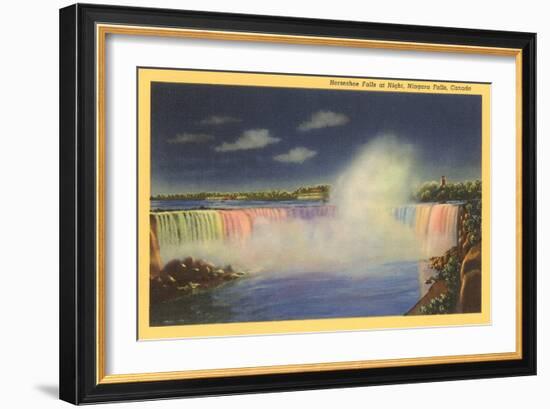 Night, Horseshoe Falls, Niagara Falls-null-Framed Art Print