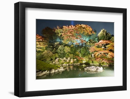 Night Illuminations of Temple Gardens, Shoren-In Temple, Southern Higashiyama, Kyoto, Japan-Stuart Black-Framed Photographic Print