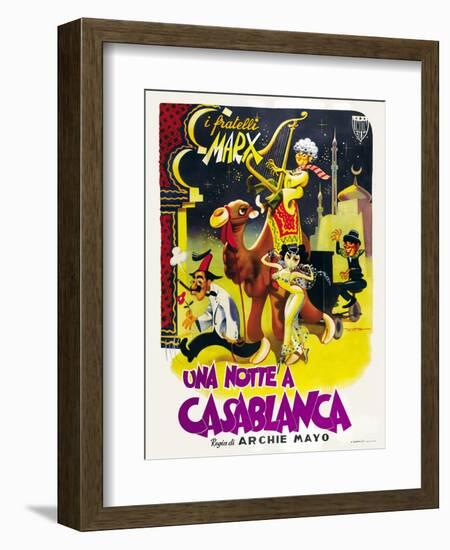 Night in Casablanca, Italian Movie Poster, 1946-null-Framed Premium Giclee Print