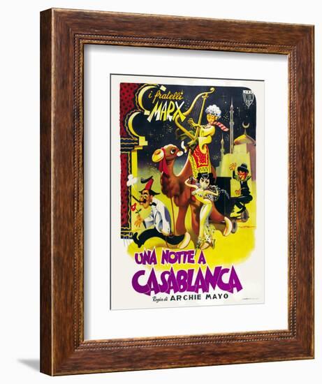 Night in Casablanca, Italian Movie Poster, 1946-null-Framed Premium Giclee Print