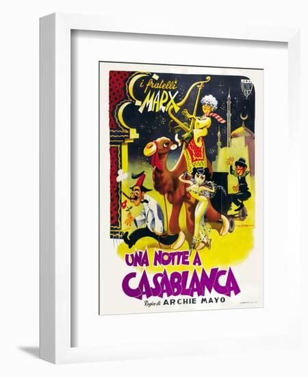 Night in Casablanca, Italian Movie Poster, 1946-null-Framed Premium Giclee Print