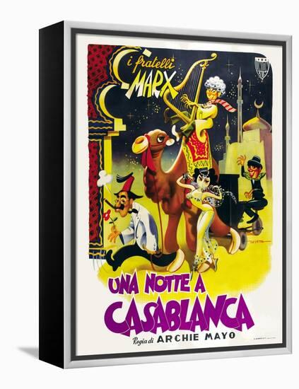 Night in Casablanca, Italian Movie Poster, 1946-null-Framed Stretched Canvas