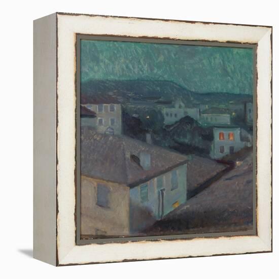 Night in Nice, 1891 (Oil on Canvas)-Edvard Munch-Framed Premier Image Canvas