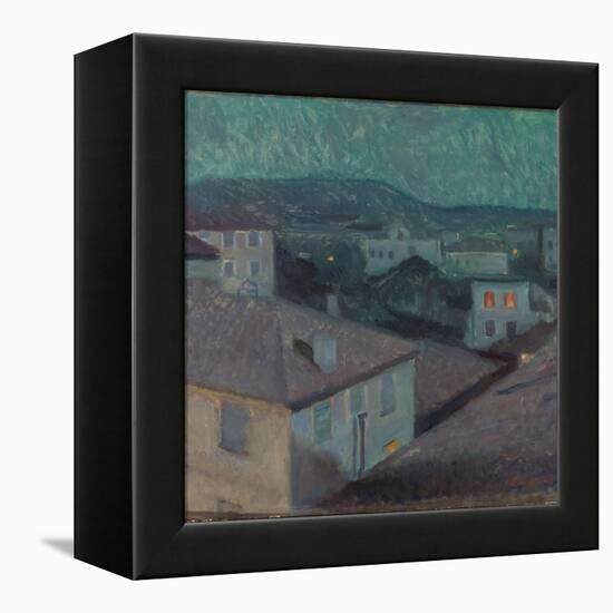 Night in Nice, 1891 (Oil on Canvas)-Edvard Munch-Framed Premier Image Canvas