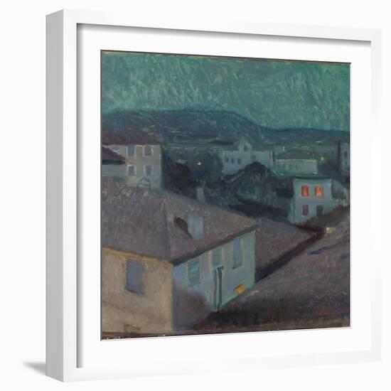 Night in Nice, 1891 (Oil on Canvas)-Edvard Munch-Framed Giclee Print