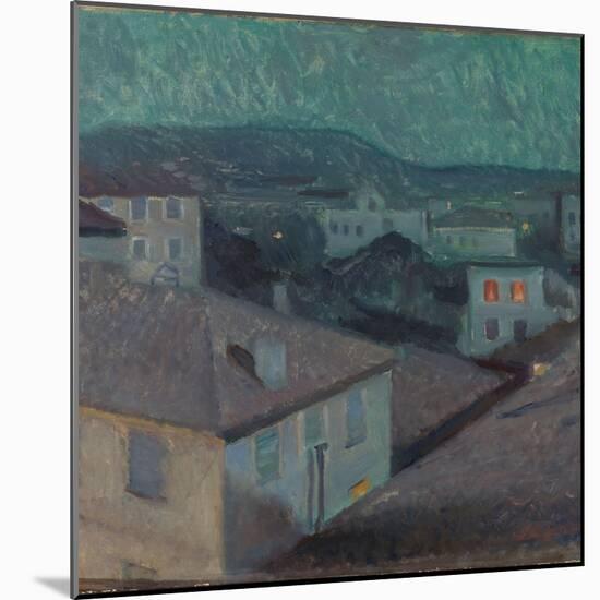 Night in Nice, 1891 (Oil on Canvas)-Edvard Munch-Mounted Giclee Print