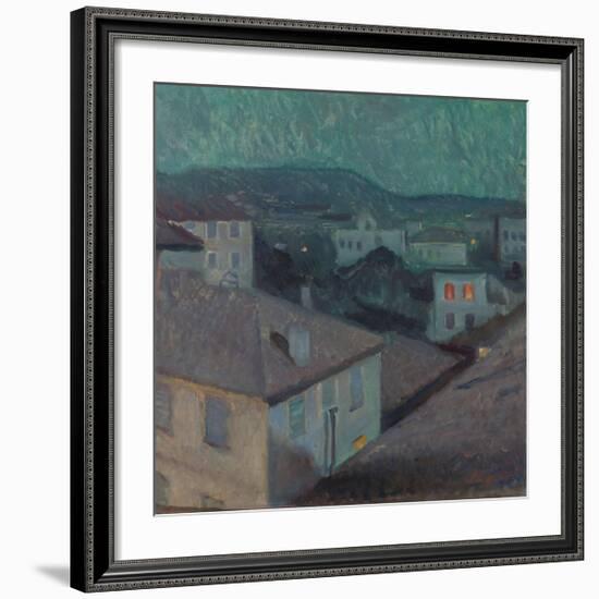 Night In Nice-Edvard Munch-Framed Premium Giclee Print