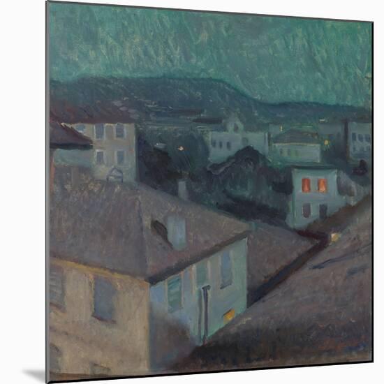 Night In Nice-Edvard Munch-Mounted Premium Giclee Print