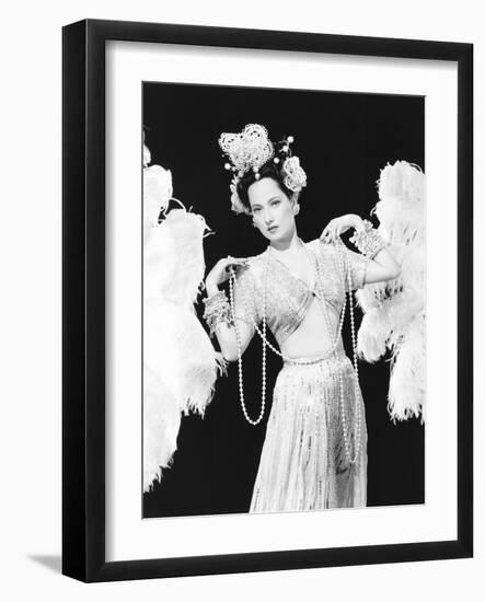 Night in Paradise, Merle Oberon, 1946-null-Framed Photo