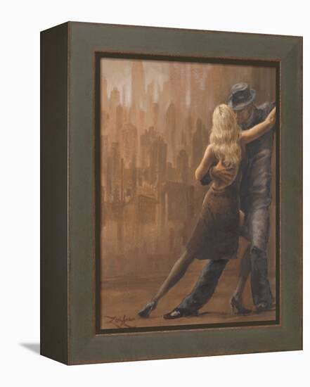 Night in the City-Zeph Amber-Framed Stretched Canvas