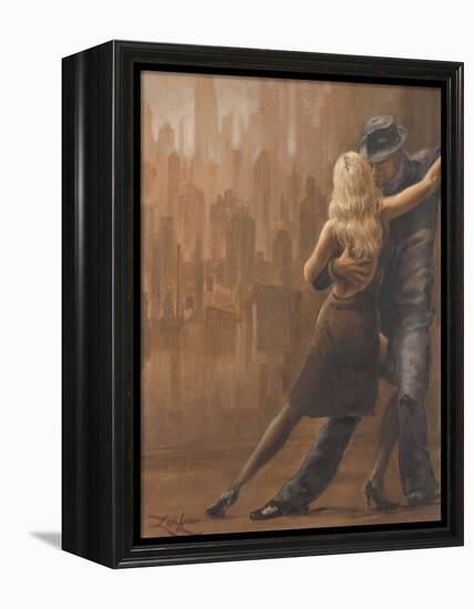 Night in the City-Zeph Amber-Framed Stretched Canvas