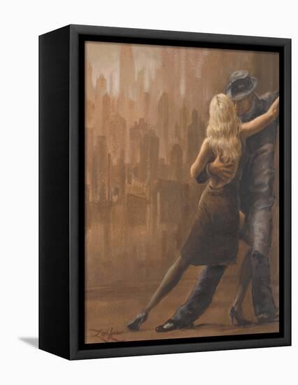 Night in the City-Zeph Amber-Framed Stretched Canvas