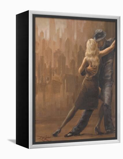 Night in the City-Zeph Amber-Framed Stretched Canvas