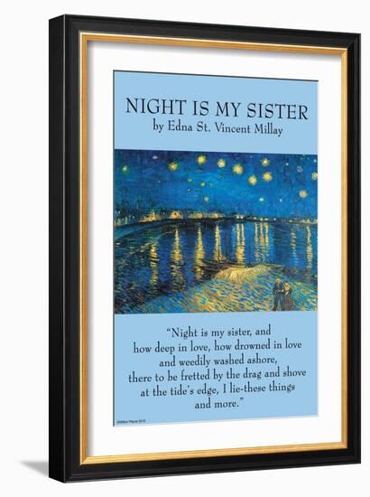 Night Is My Sister-null-Framed Art Print