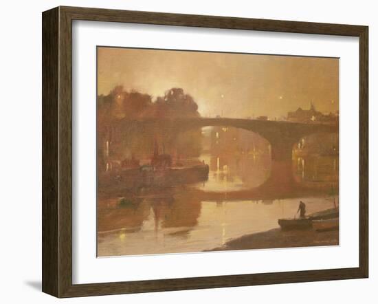 Night, Kew Bridge, 1989-Trevor Chamberlain-Framed Giclee Print