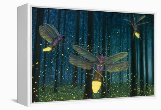 Night Light Flight-James W. Johnson-Framed Premier Image Canvas